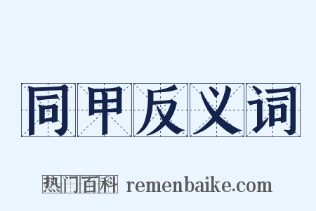同甲反义词是什么意思的图片